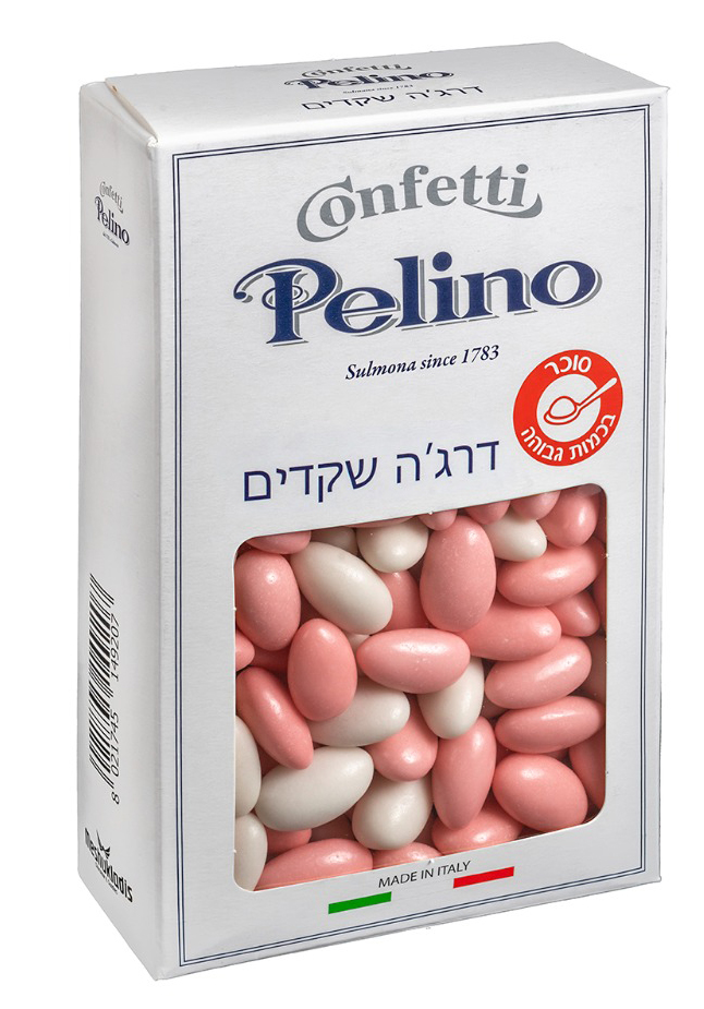 דרג'ה שקדים ורוד/לבן בד"צ 1 ק"ג 1/8