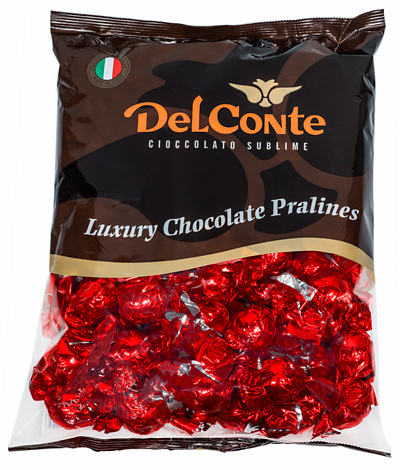 פרלין אדום מבריק חלב/מקדמיה 1 ק"ג 1/6