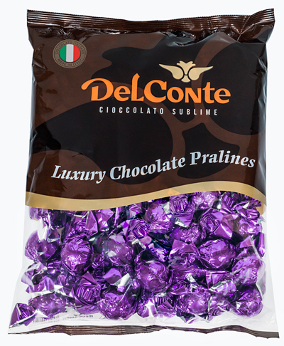 פרלין סגול מבריק חלב/לבן 1 ק"ג 1/6