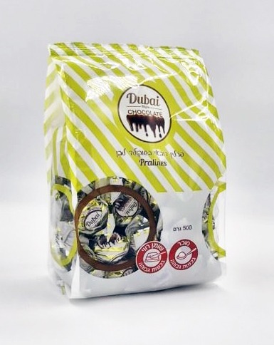 דובאי שוקולד לבן פיסטוק וקדאיף בד"צ 500 גר 1/10