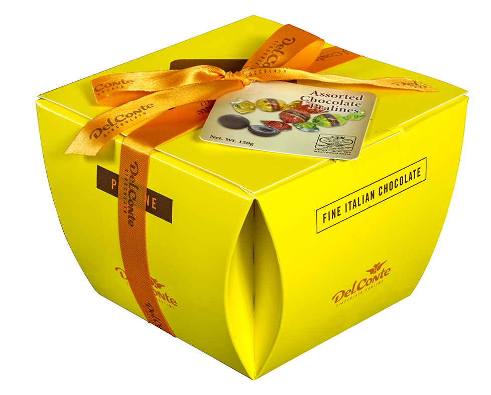 מארז פרח דלקונטה 150 ג' צהוב פרווה בד"צ 1/4