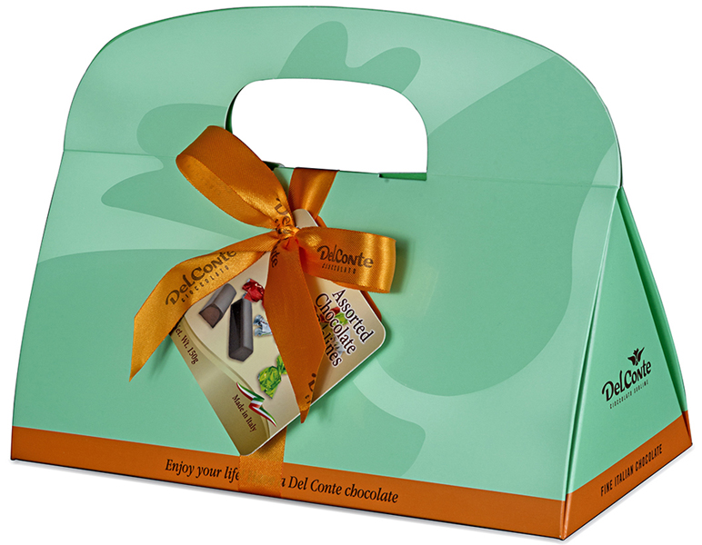 מארז תיק דלקונטה 150 גרם ירוק חלבי בד"צ 1/6