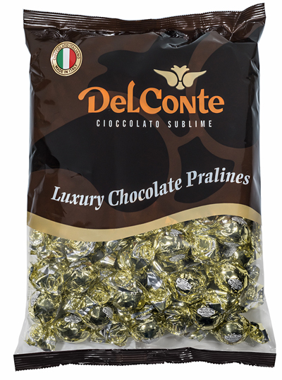 פרלין זהב פס כסף בד"צ פרווה מריר/קקאו 1 ק"ג 1/6