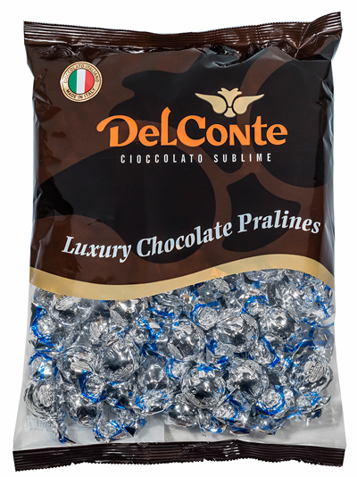 פרלין כסף פס כחול בד"צ חלב ישראל חלב/קקאו 1 ק"ג 1/6