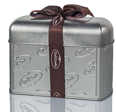 תיבת פח כסף עם סרט בד"צ חלבי 1/6