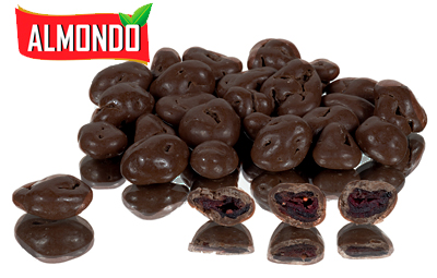 חמוציות בשוקולד מריר פרווה בד"צ 1 ק"ג 1/6