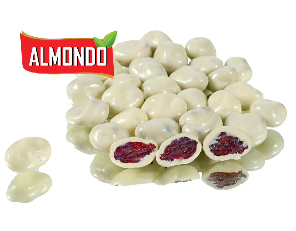 חמוציות בשוקולד לבן בד"צ חלב ישראל 1 ק"ג 1/6