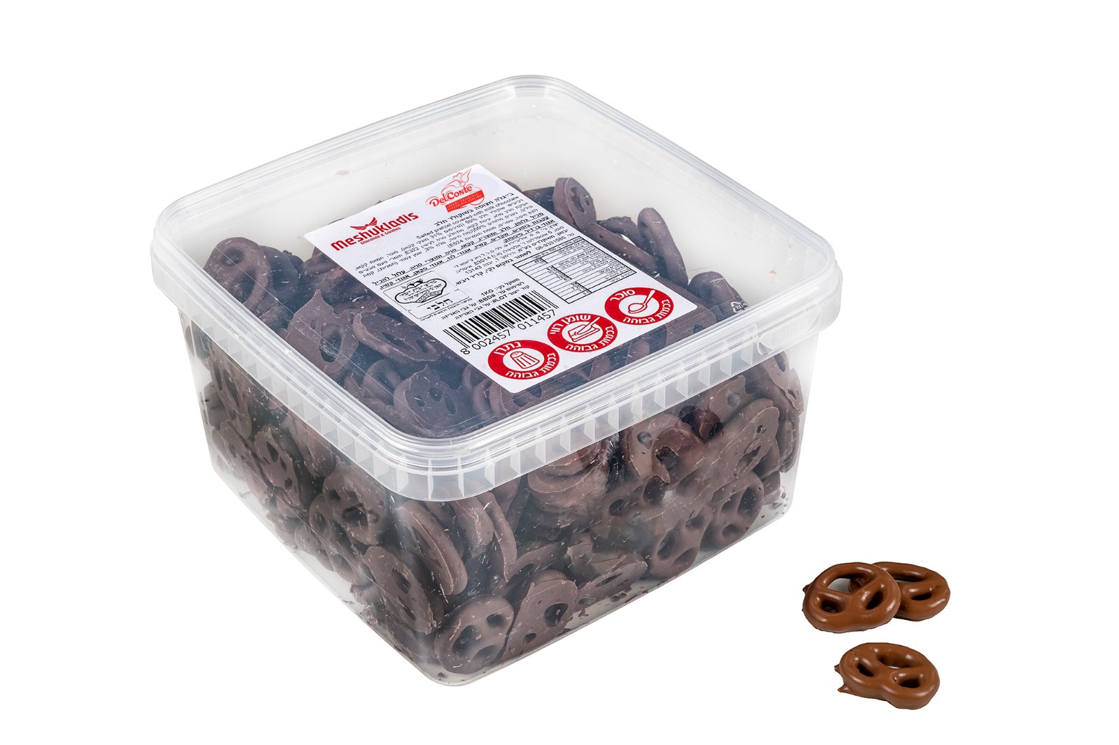 בייגלה שוקולד חלב DELCONTE בד"צ 1/4 1KG