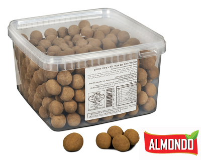 אגוזי לוז מצופים בשוקולד חלב וקינמון בד"צ 1/4 2KG