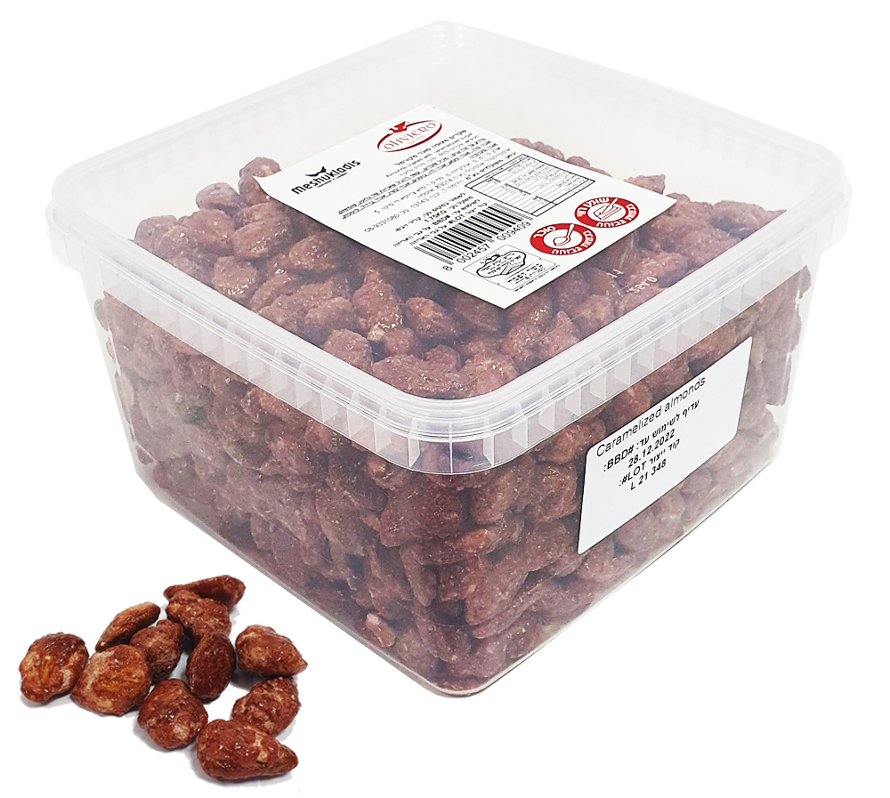 שקדים מקורמלים בד"צ 1.750 ק"ג 1/4