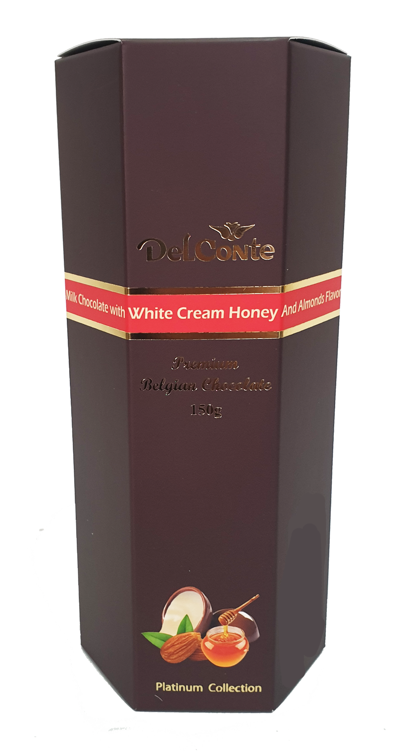 בונבוניירה משושה חום 150 גר' קרם ברולה ורימונים 1/20