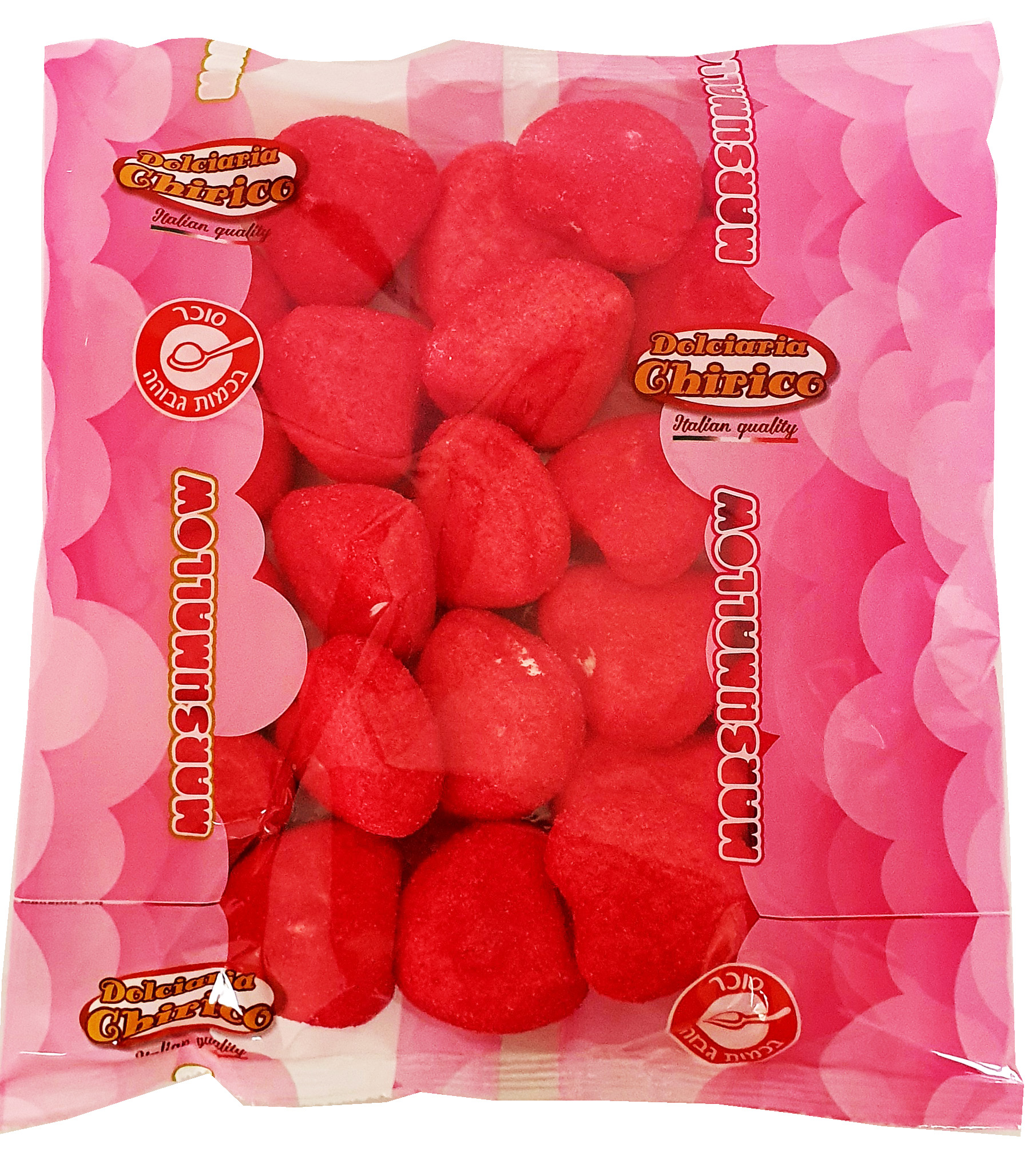 מרשמלו לב אדום 450 גרם בד"צ 1/6