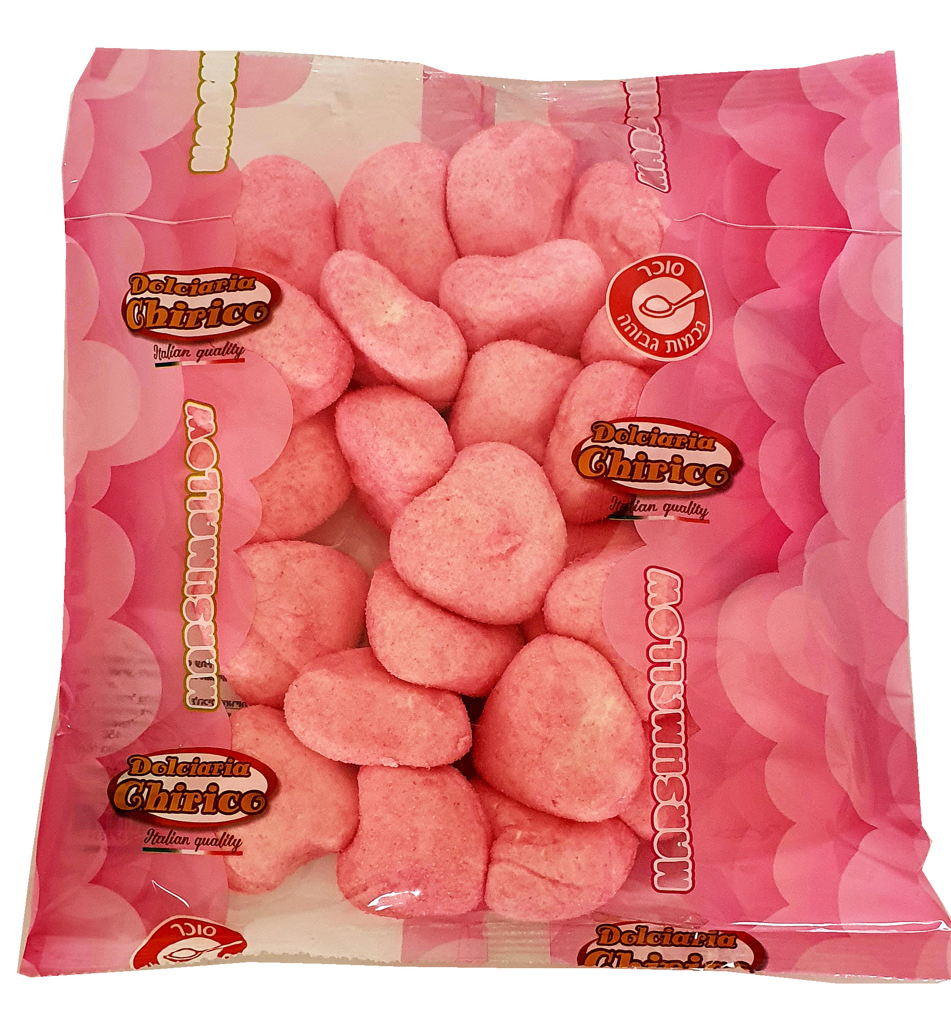 מרשמלו לב ורוד 450 גרם בד"צ 1/6