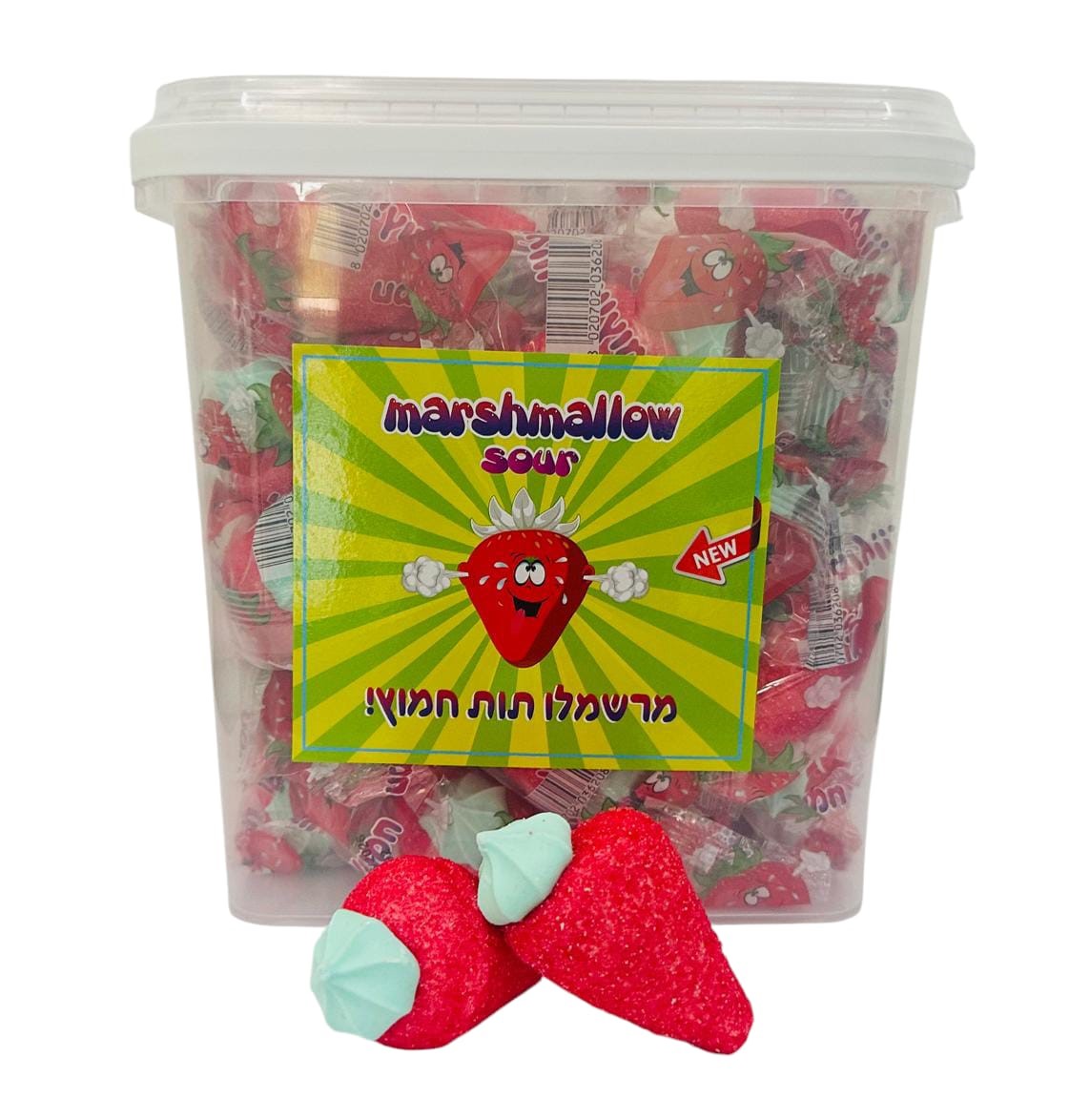 מרשמלו תות חמוץ 50 יח' בצילינדר בד"צ 1/6