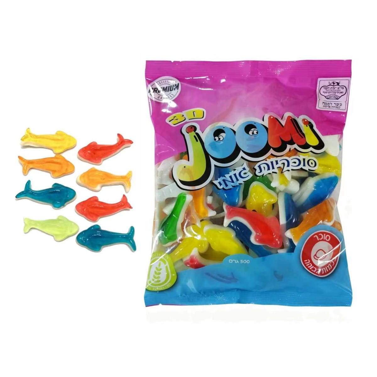 3D גו'מי כרישים פרווה בד"צ 500 גרם 1/20