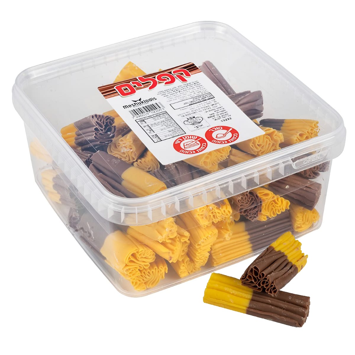 קפלים שוקו בננה M בד"צ קונטיינר 1KG